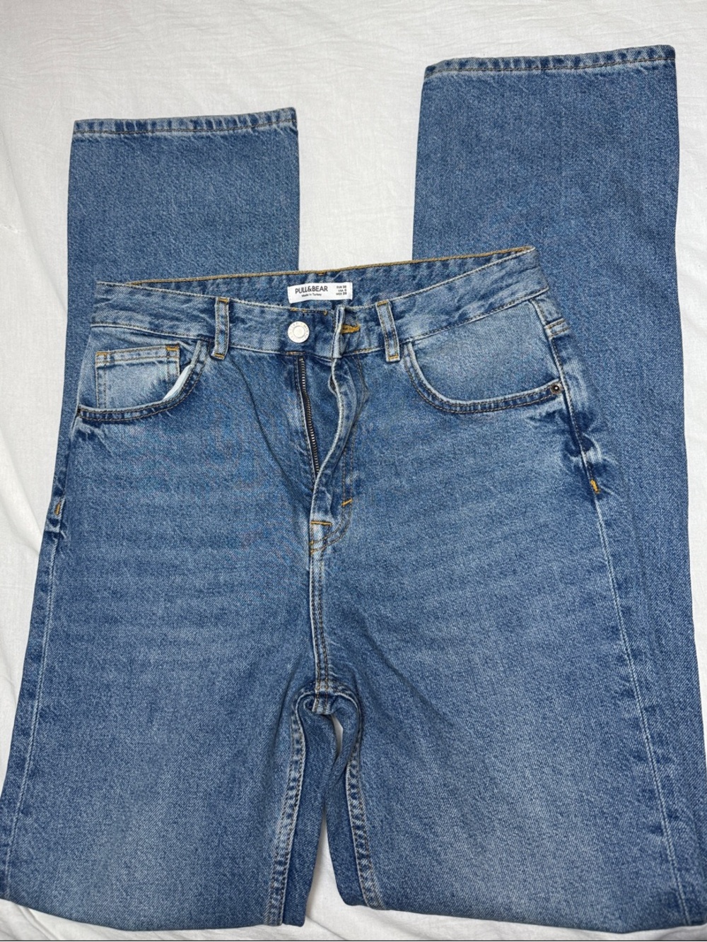Pull&Bear High-Rise Blue Women's Jeans - Picture 3 of 7